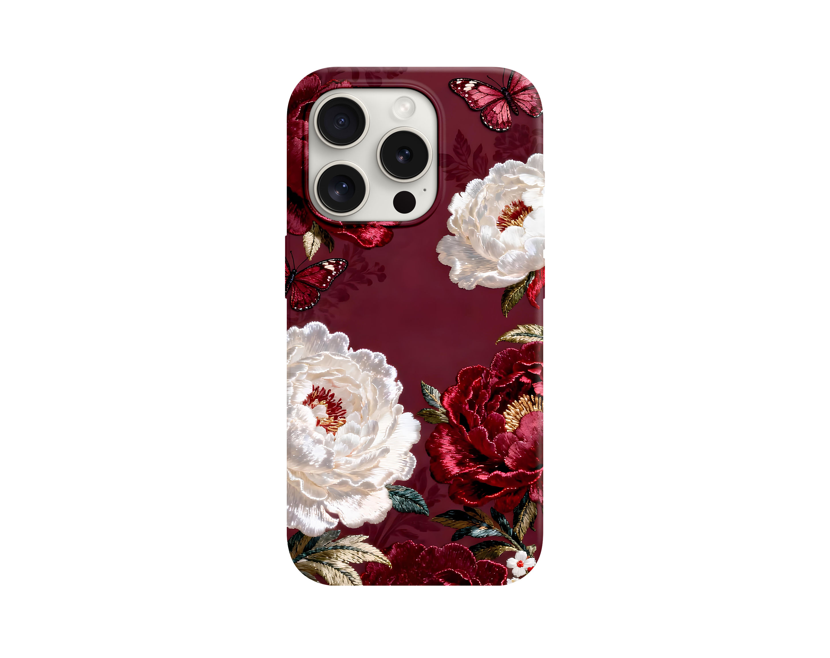 Şakayık Çiçeği Desenli Telefon Kılıfı