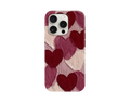 Yağlı Boya Dokulu Kalp Desenli Telefon Kılıfı
