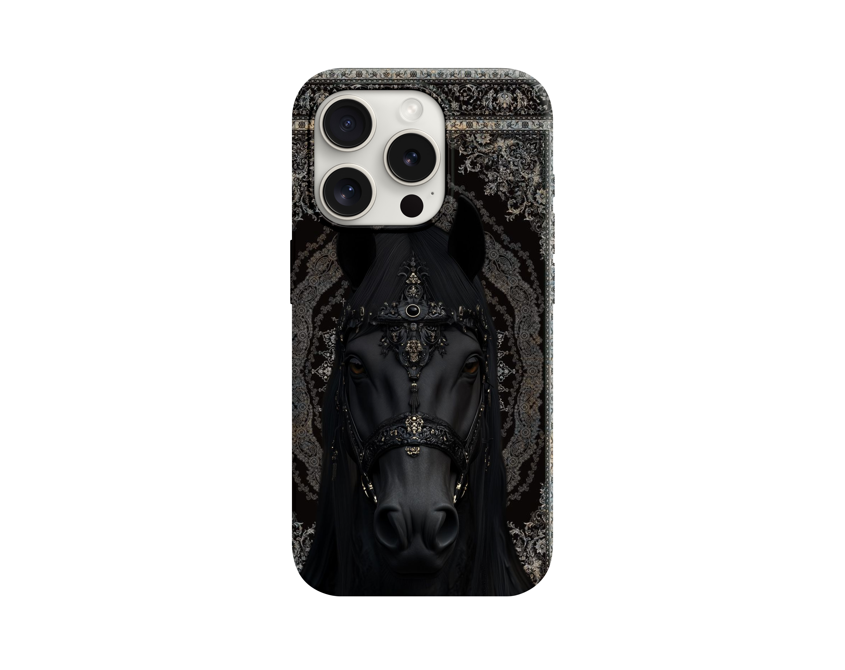 Black Noble Horse Premium Telefon Kılıfı