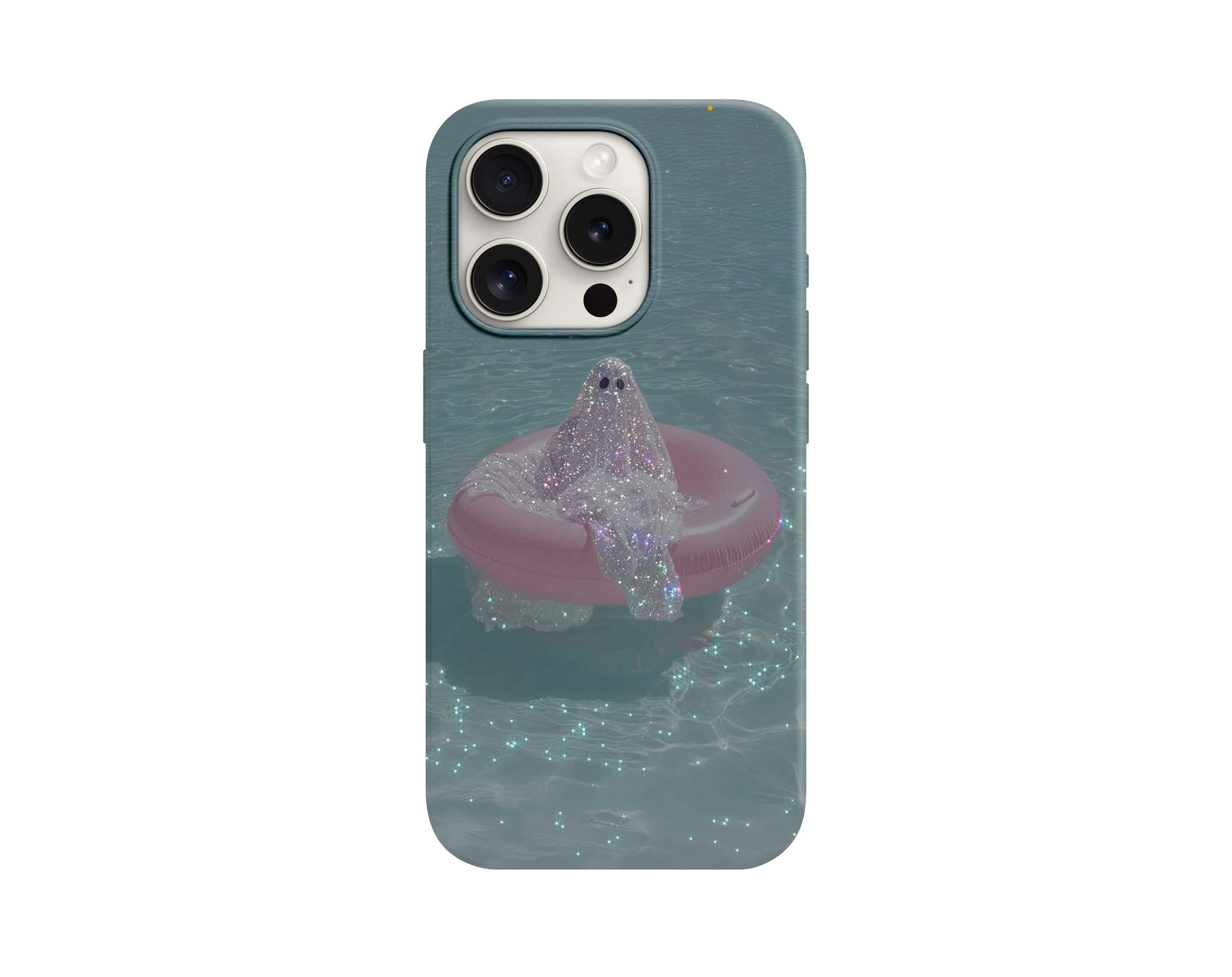 Estetik Sad Ghost ve Deniz Temalı Telefon Kılıfı