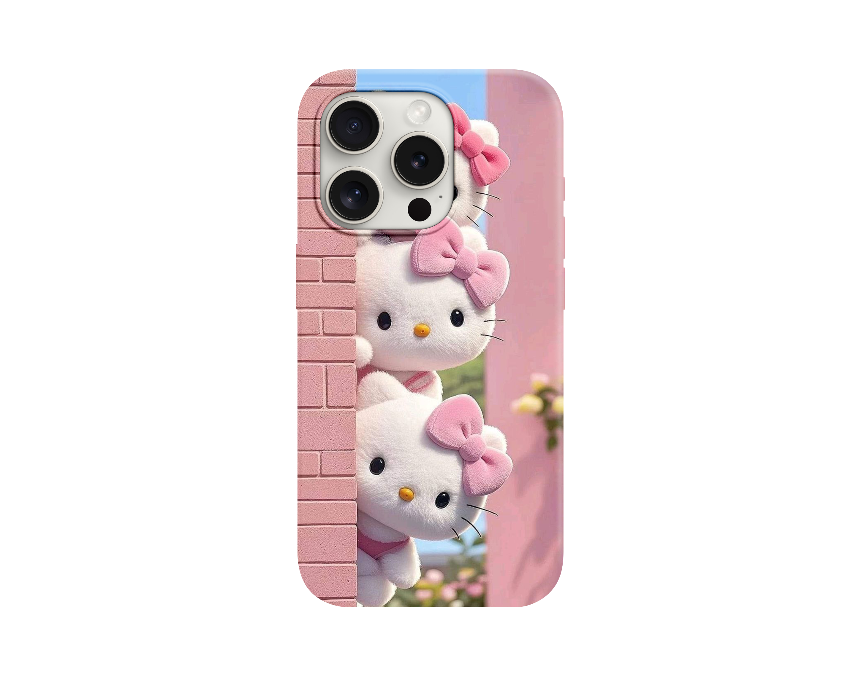 Hello Kitty Duvar Arkası Tasarımlı Telefon Kılıfı