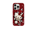 Hello Kitty Noel Kıyafetli ve Kar Taneli Telefon Kılıfı