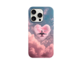 Pembe Bulutlar ve Uçak Telefon Kılıfı