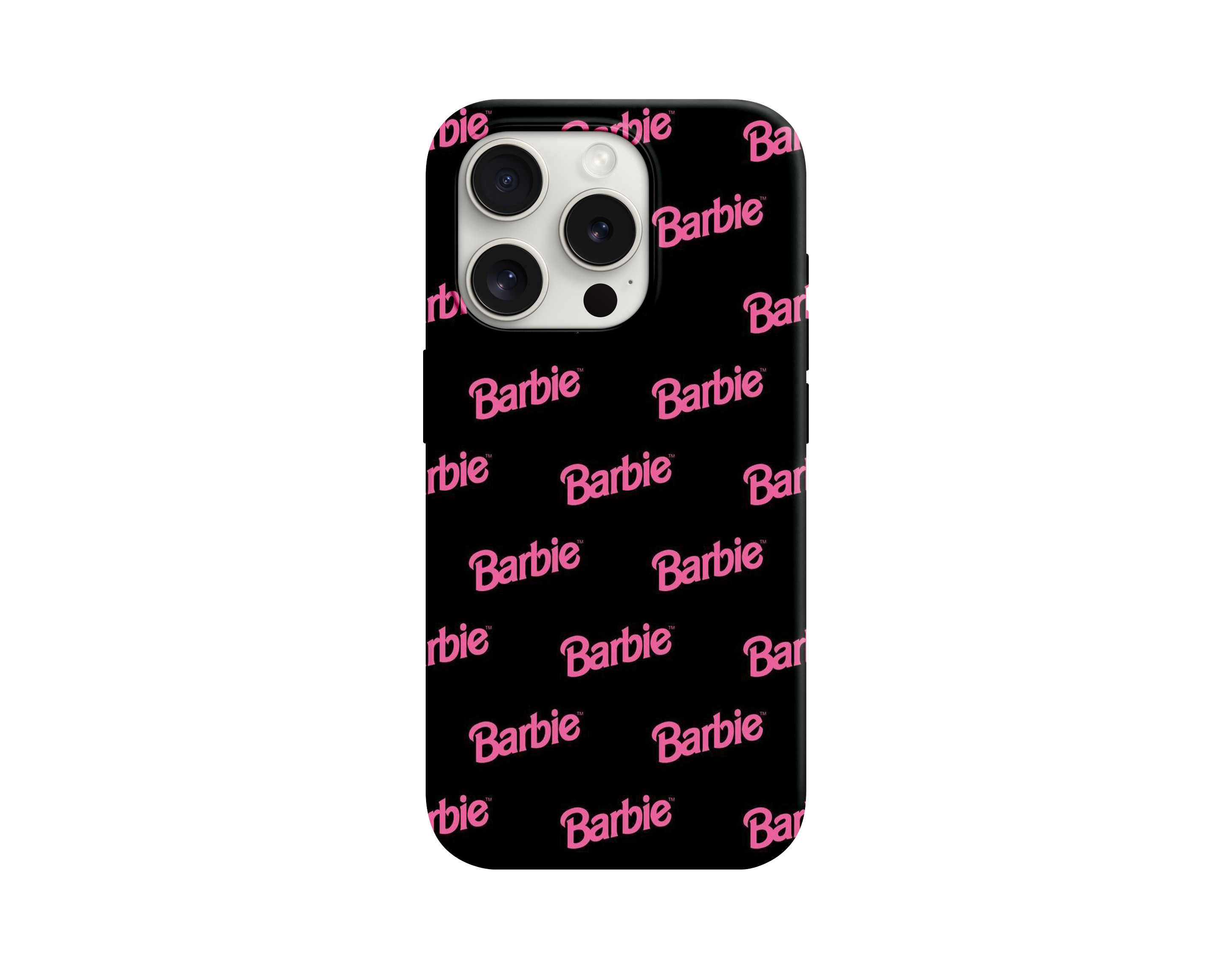 Barbie Logolu Sade ve Şık Siyah Telefon Kılıfı