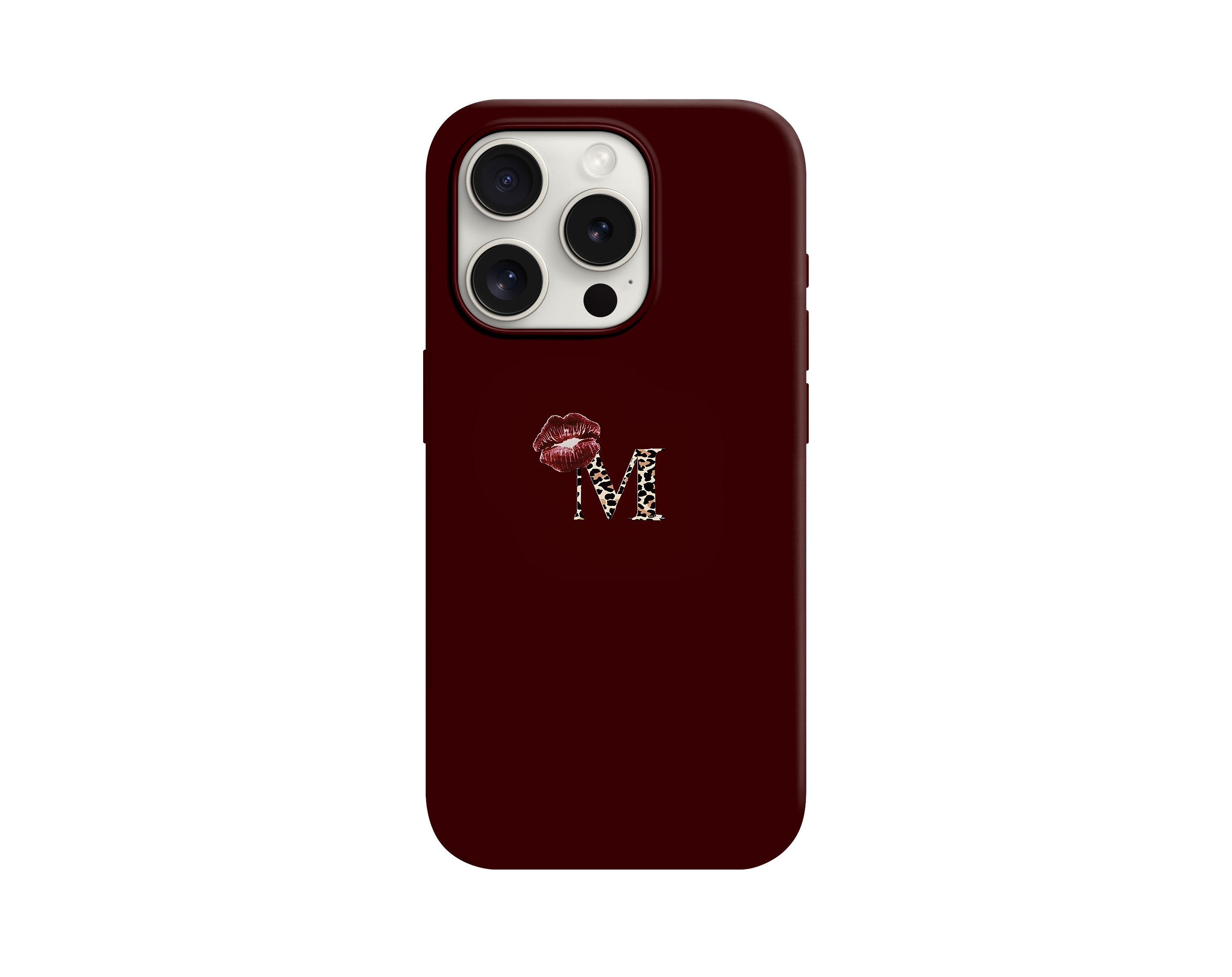 Leopar Desenli M Harfli Telefon Kılıfı