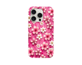Fuşya Pembe Çiçek Desenli Telefon Kılıfı