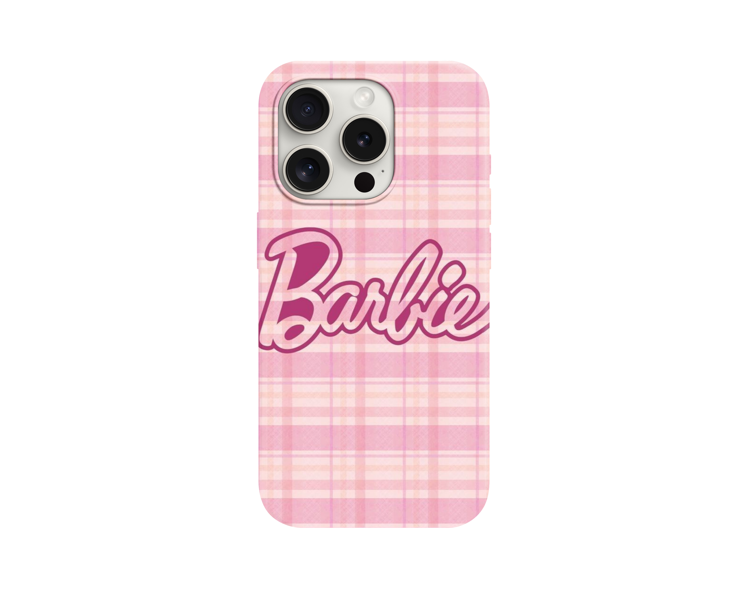 Barbie Ekose Desenli Telefon Kılıfı