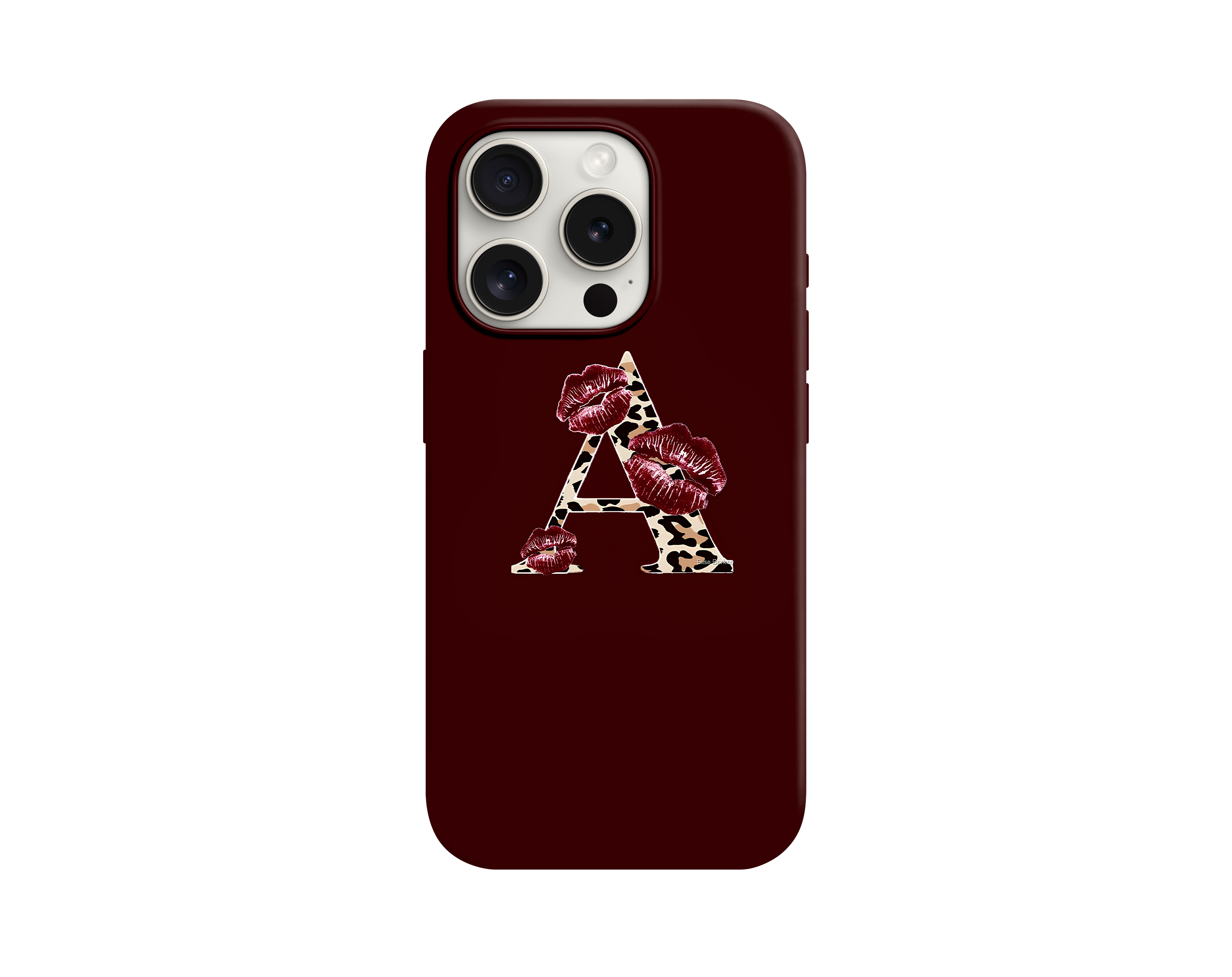 Leopar Desenli A Harfli Telefon Kılıfı