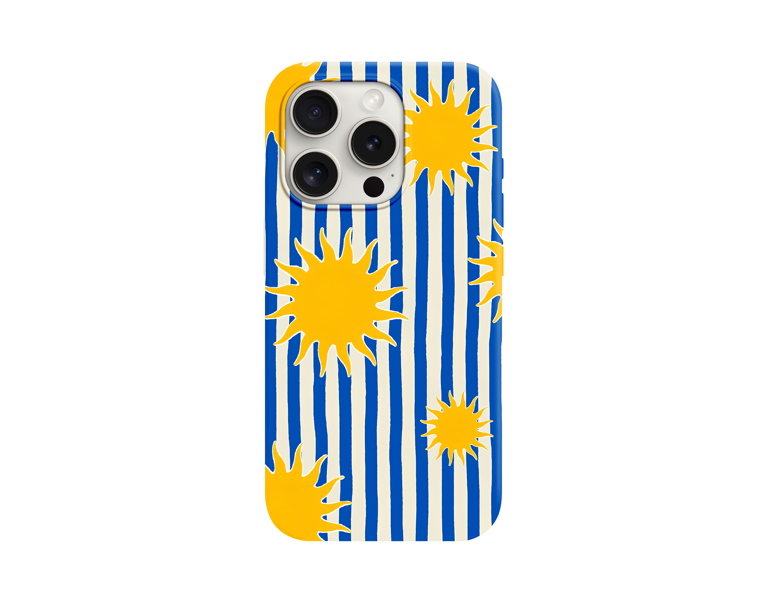 Bohem Güneş ve Çizgi Desenli Telefon Kılıfı