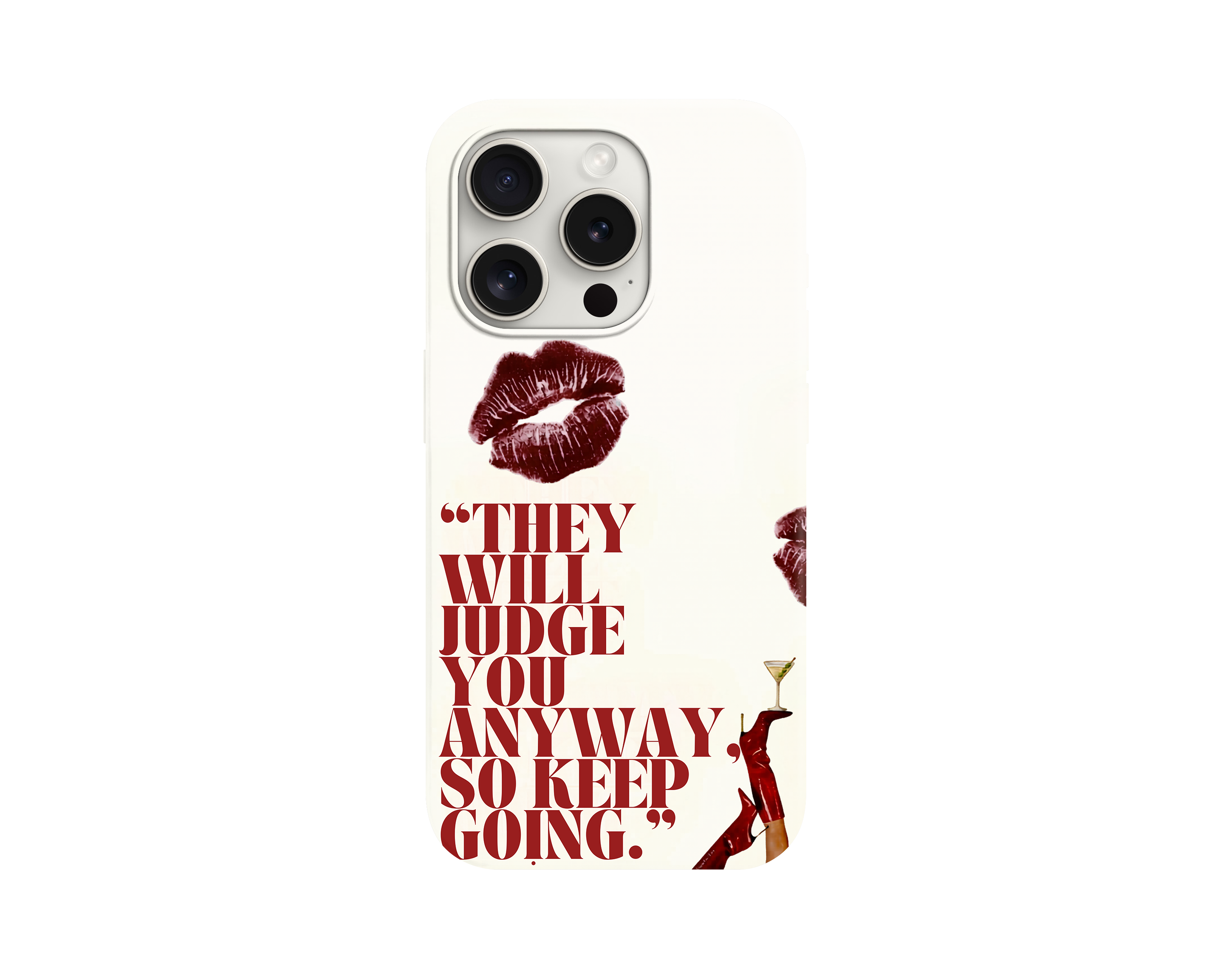 Stiletto ve Dudak Figürlü Telefon Kılıfı