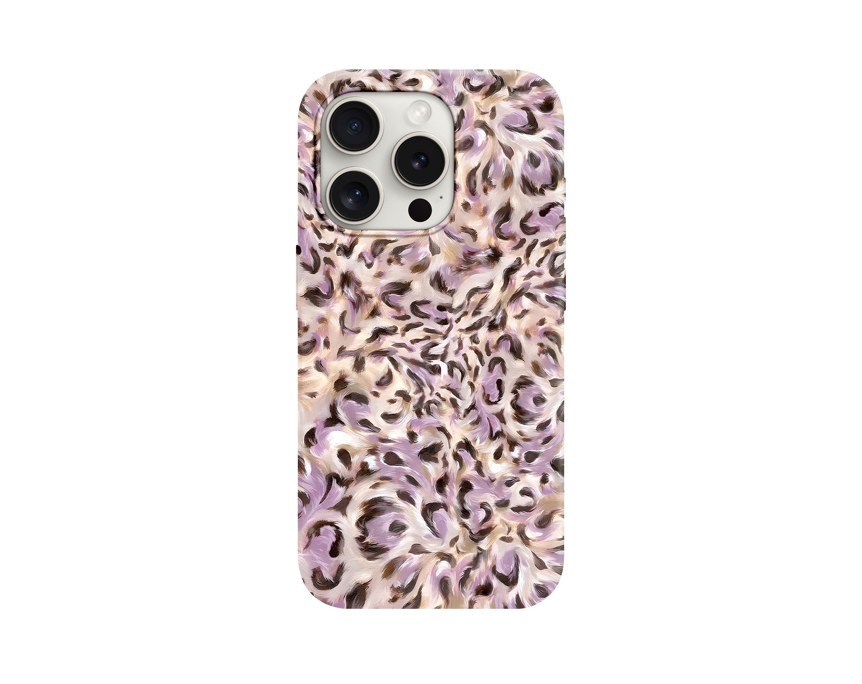 Renkli Leopar Desenli Telefon Kılıfı