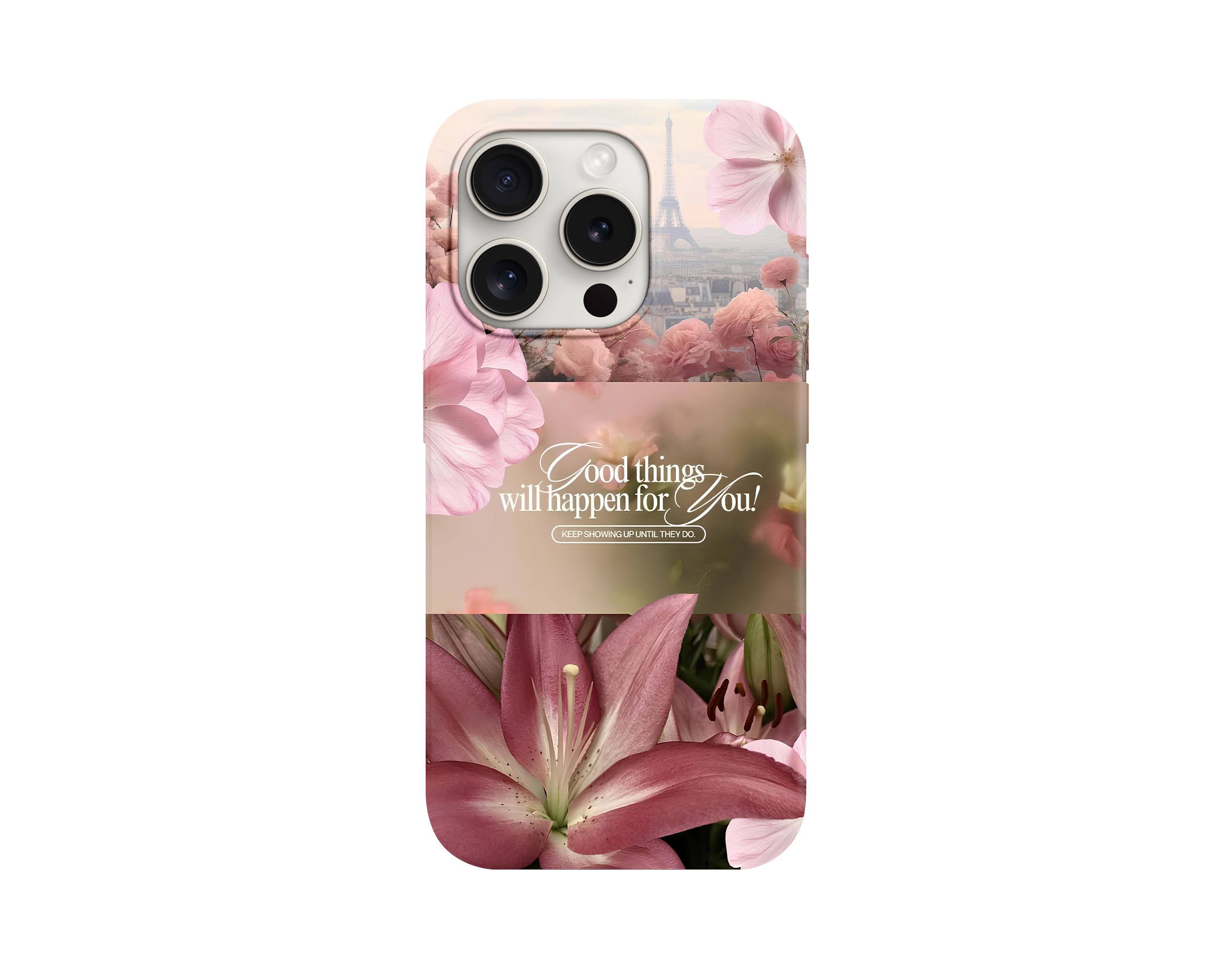 Cute Paris Esintili Motivasyonel Telefon Kılıfı