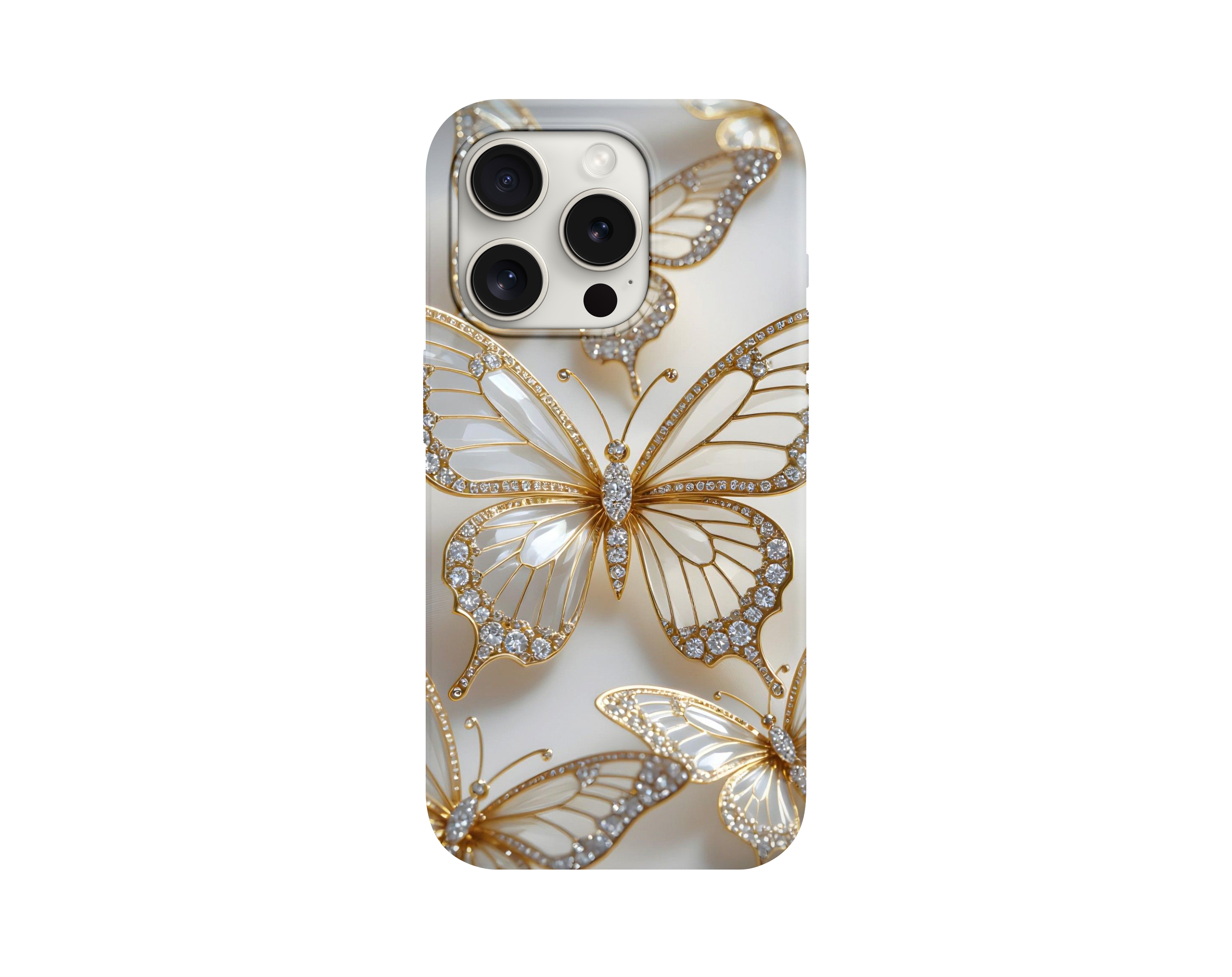 Golden Butterfly Jewelry Koleksiyonu Telefon Kılıfı