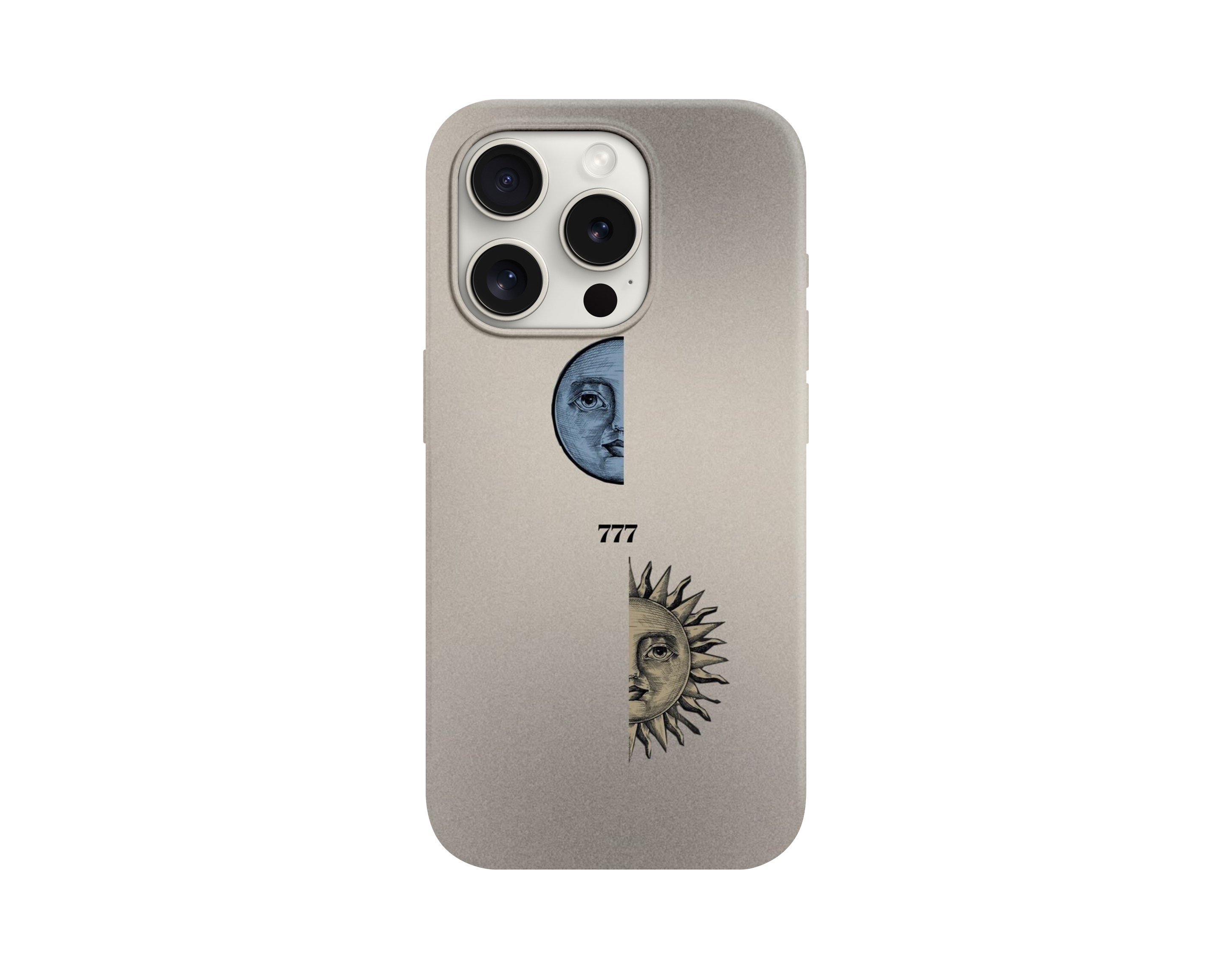 Minimalist Güneş ve Ay Tasarımlı 777 Telefon Kılıfı