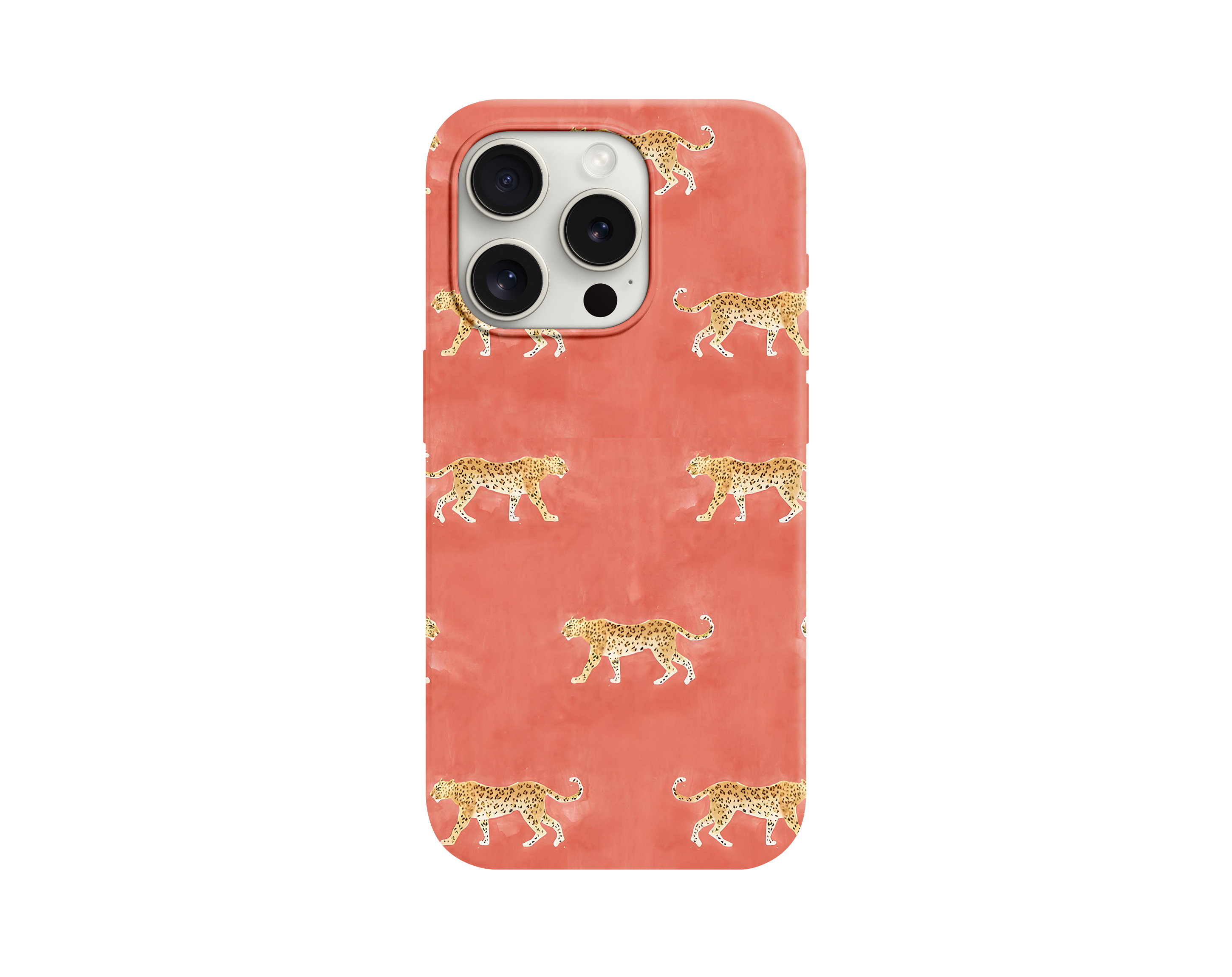 Animal Print Leopar Desenli Telefon Kılıfı