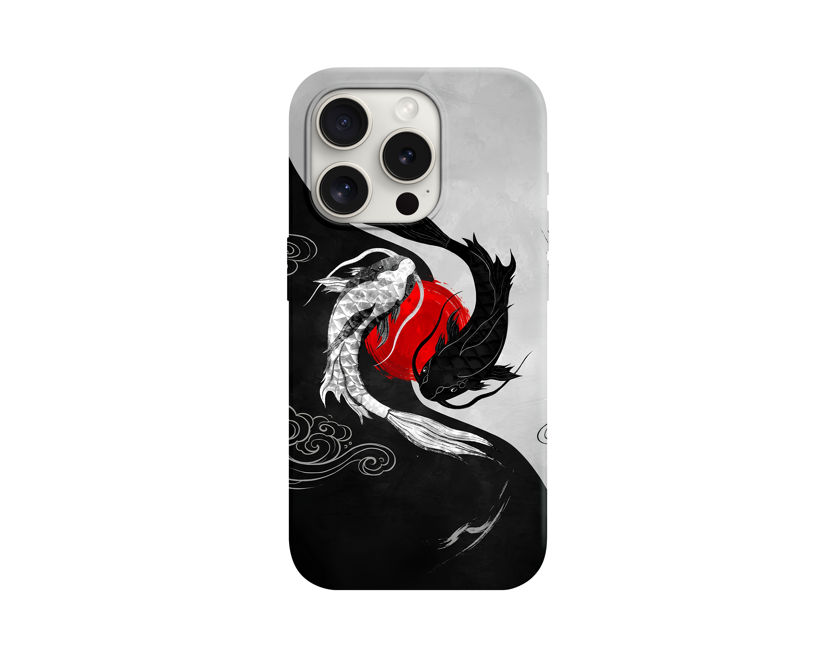 Koi Balığı Yin Yang Telefon Kılıfı