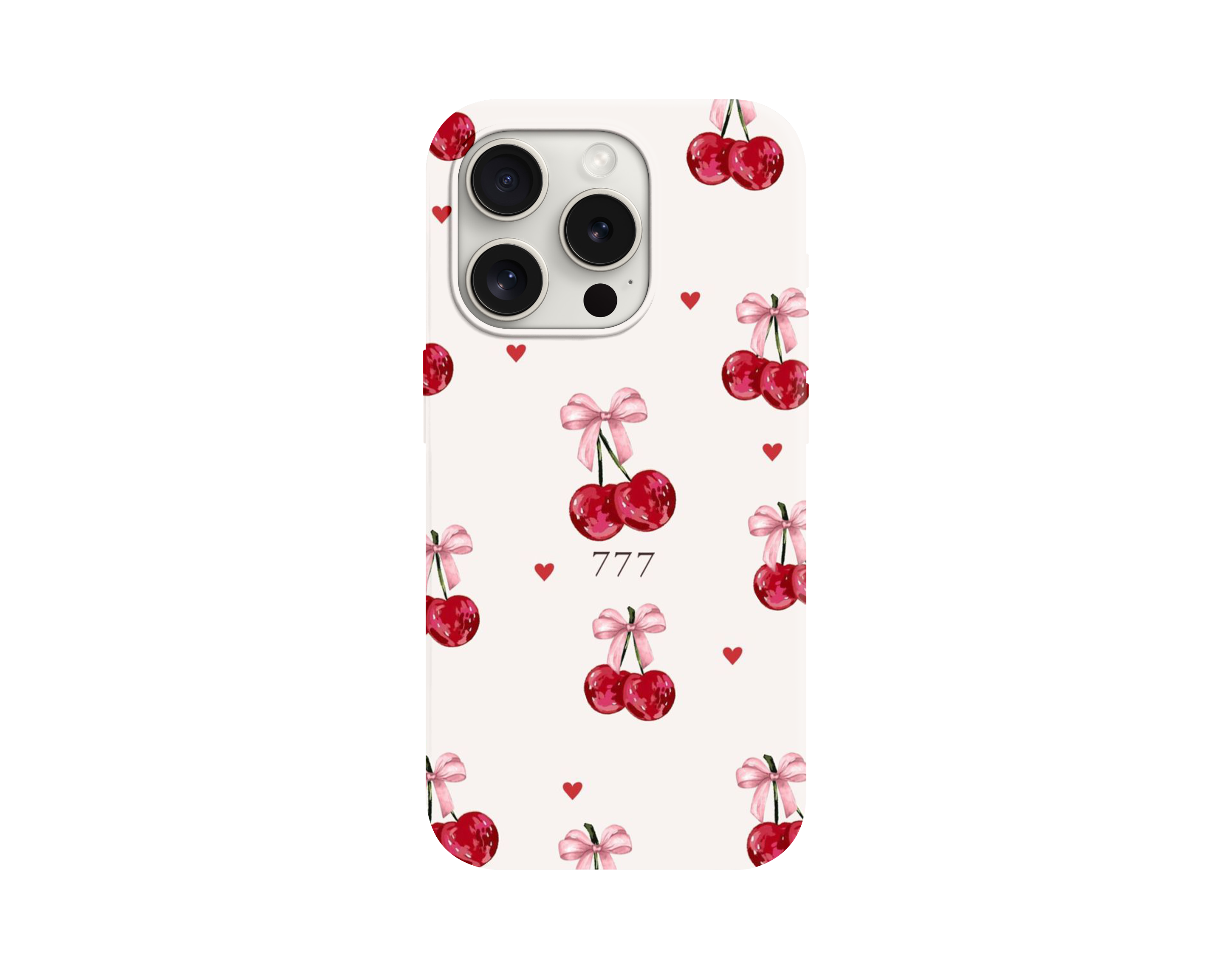 Fiyonklu Lucky Cherry Tasarımlı 777 Telefon Kılıfı