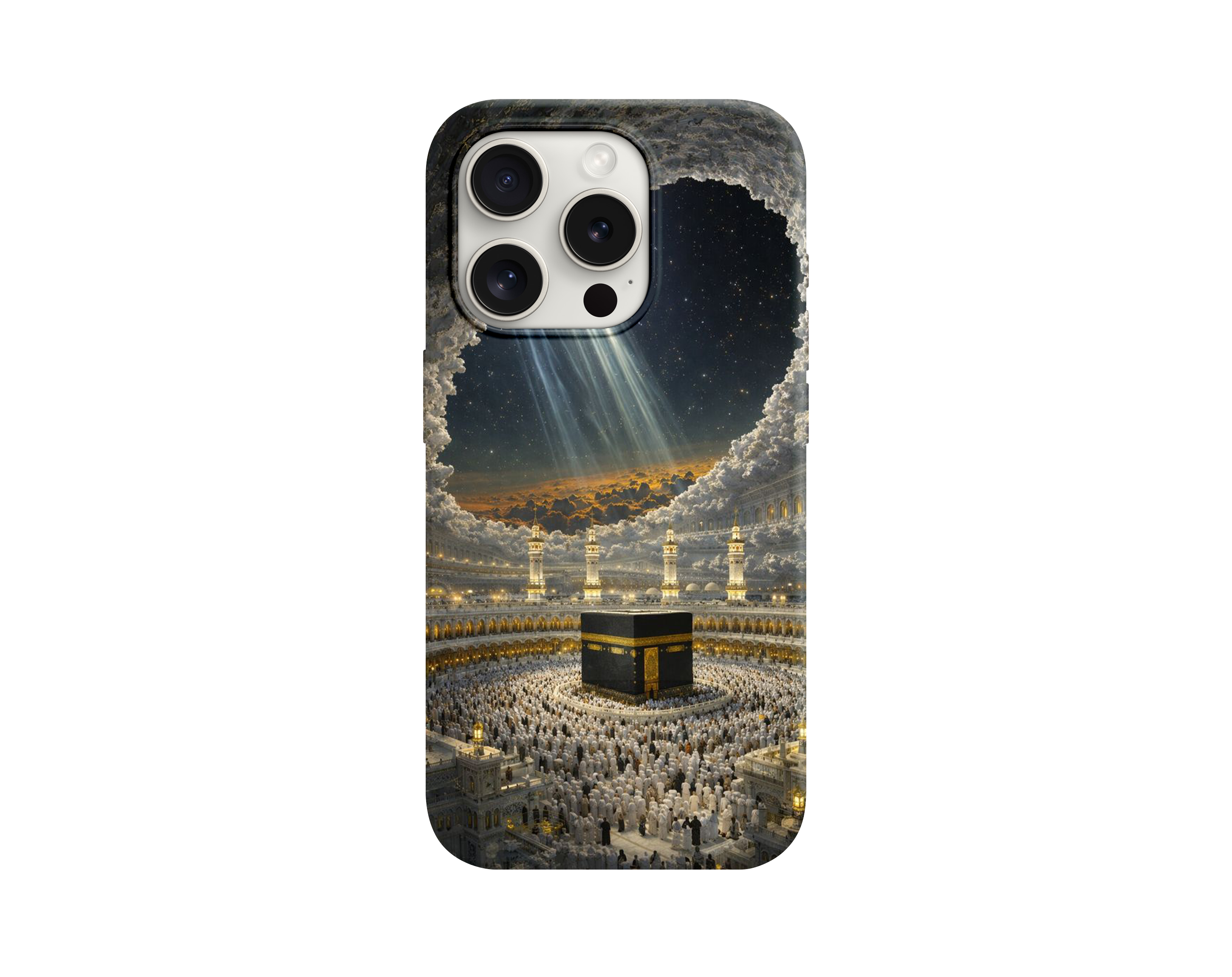 Işık Altında Kabe-i Muazzam Temalı Telefon Kılıfı