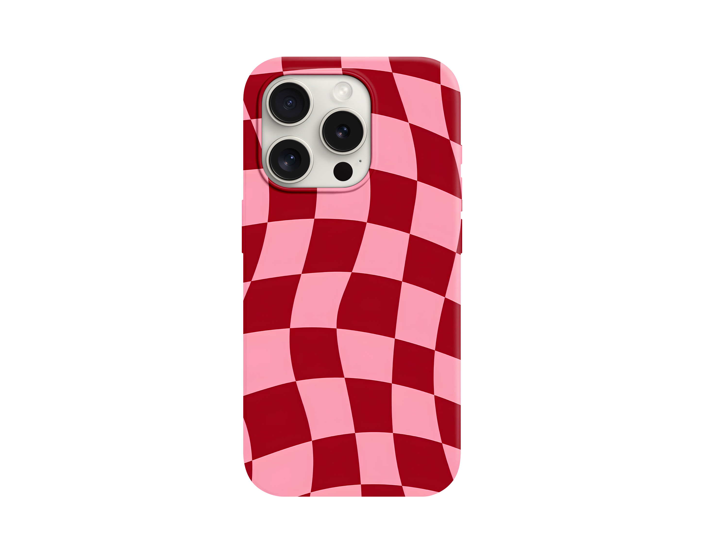 Wavy Checkerboard Tasarımlı Telefon Kılıfı