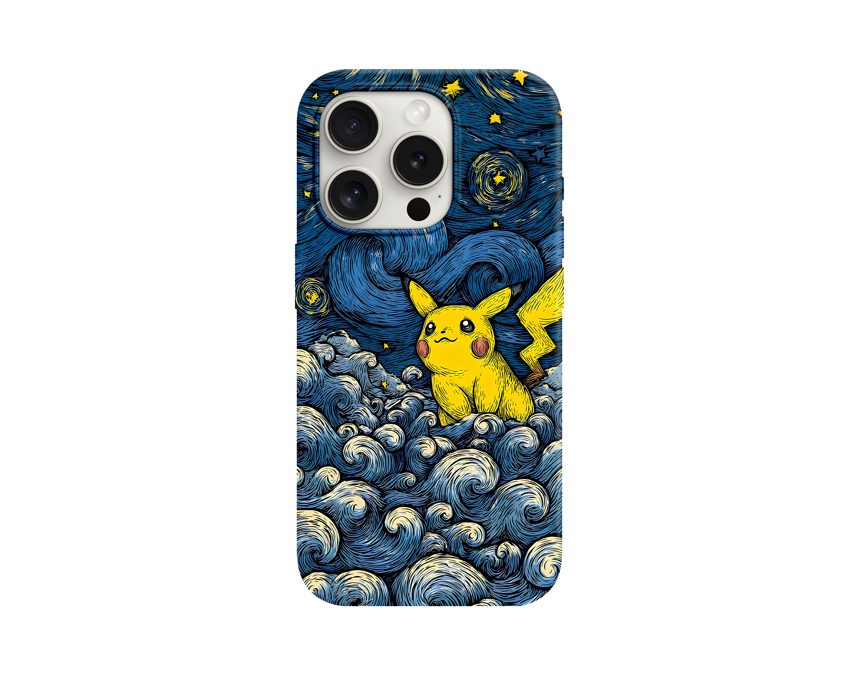 Pikachu ve Yıldızlı Gece Telefon Kılıfı