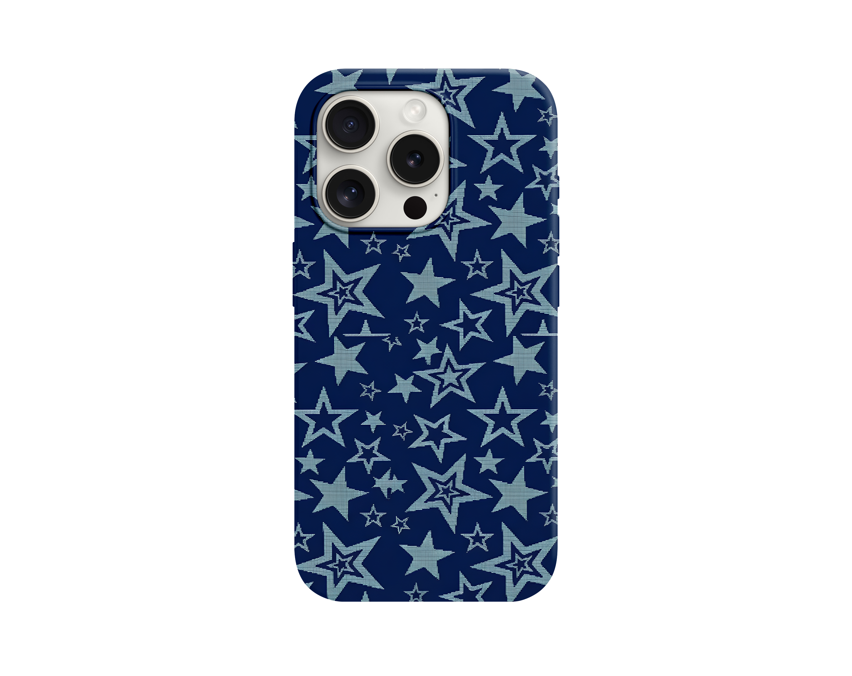Denim Estetik Yıldız Figürlü Telefon Kılıfı