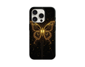 Siyah Gold Kelebek Desenli Telefon Kılıfı