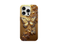 Gold Boncuklu ve Kelebekli Telefon Kılıfı