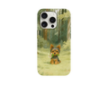 Köpek ve Doğa Desenli Telefon Kılıfı
