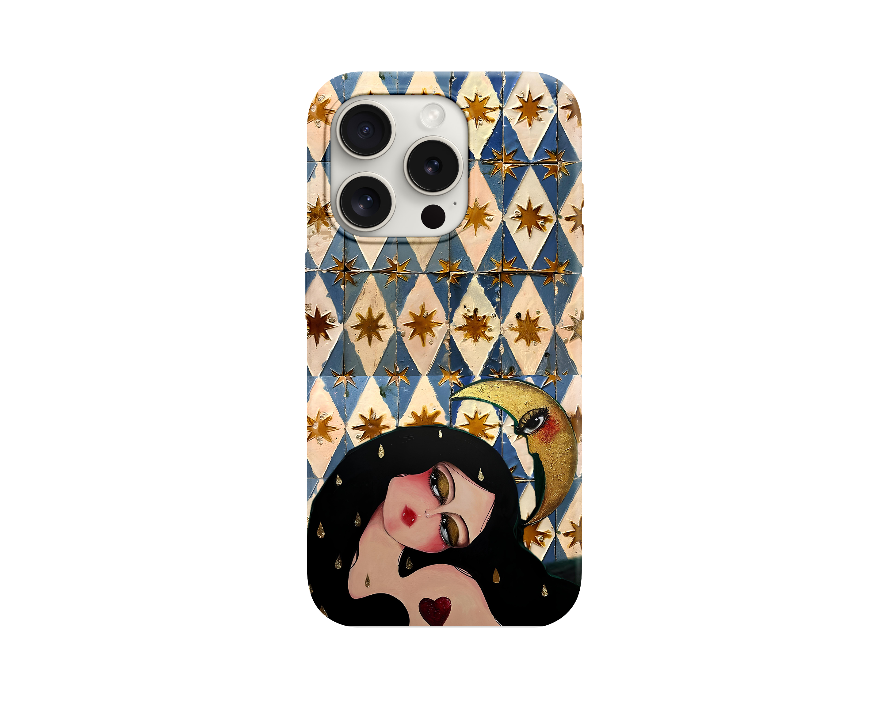 Azulejo Desenli ve Figürlü Telefon Kılıfı