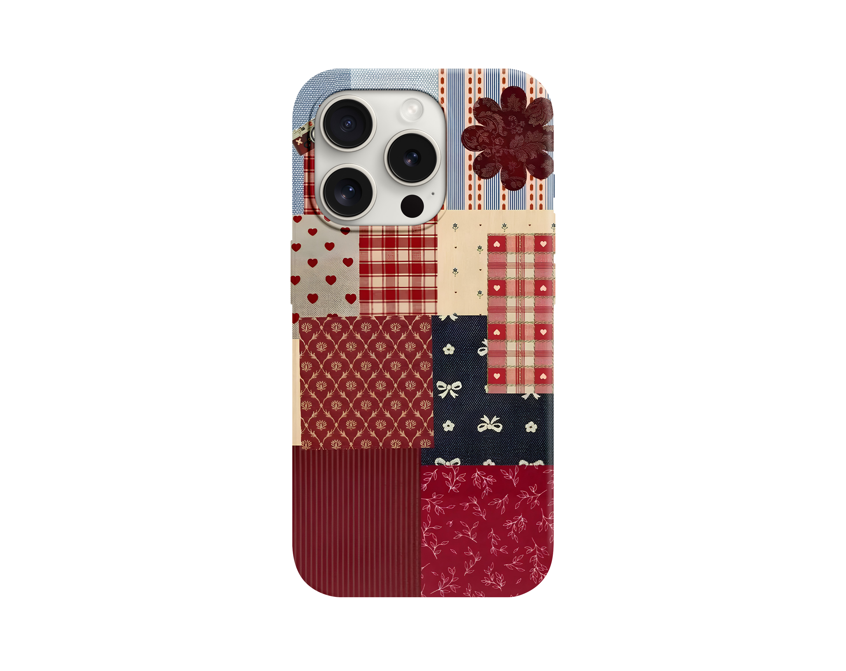 Patchwork Desenli Telefon Kılıfı
