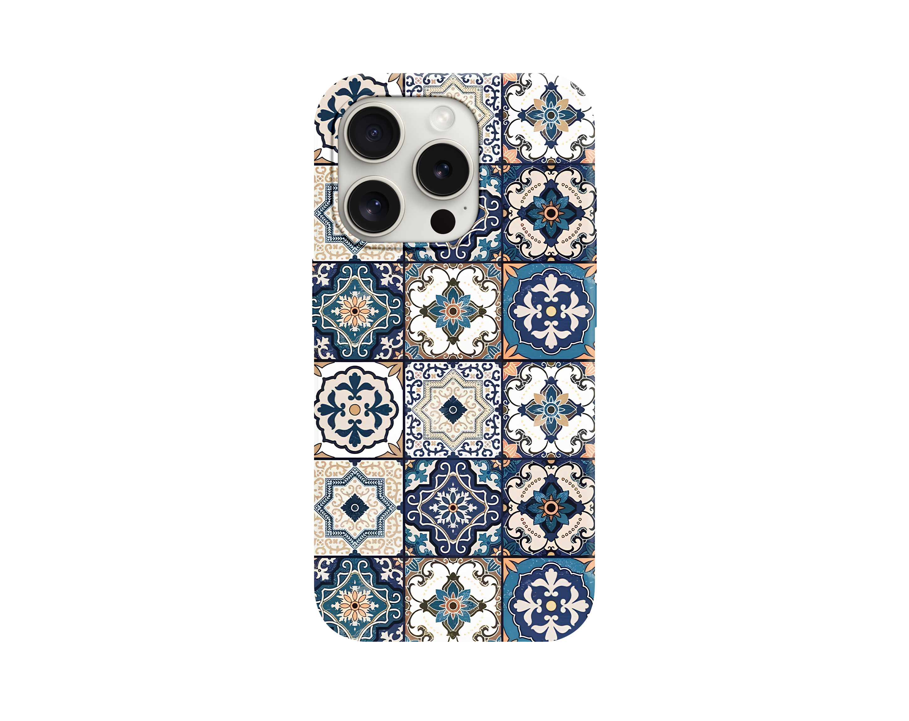Çini Motifli ve Akdeniz Karo Desenli Telefon Kılıfı