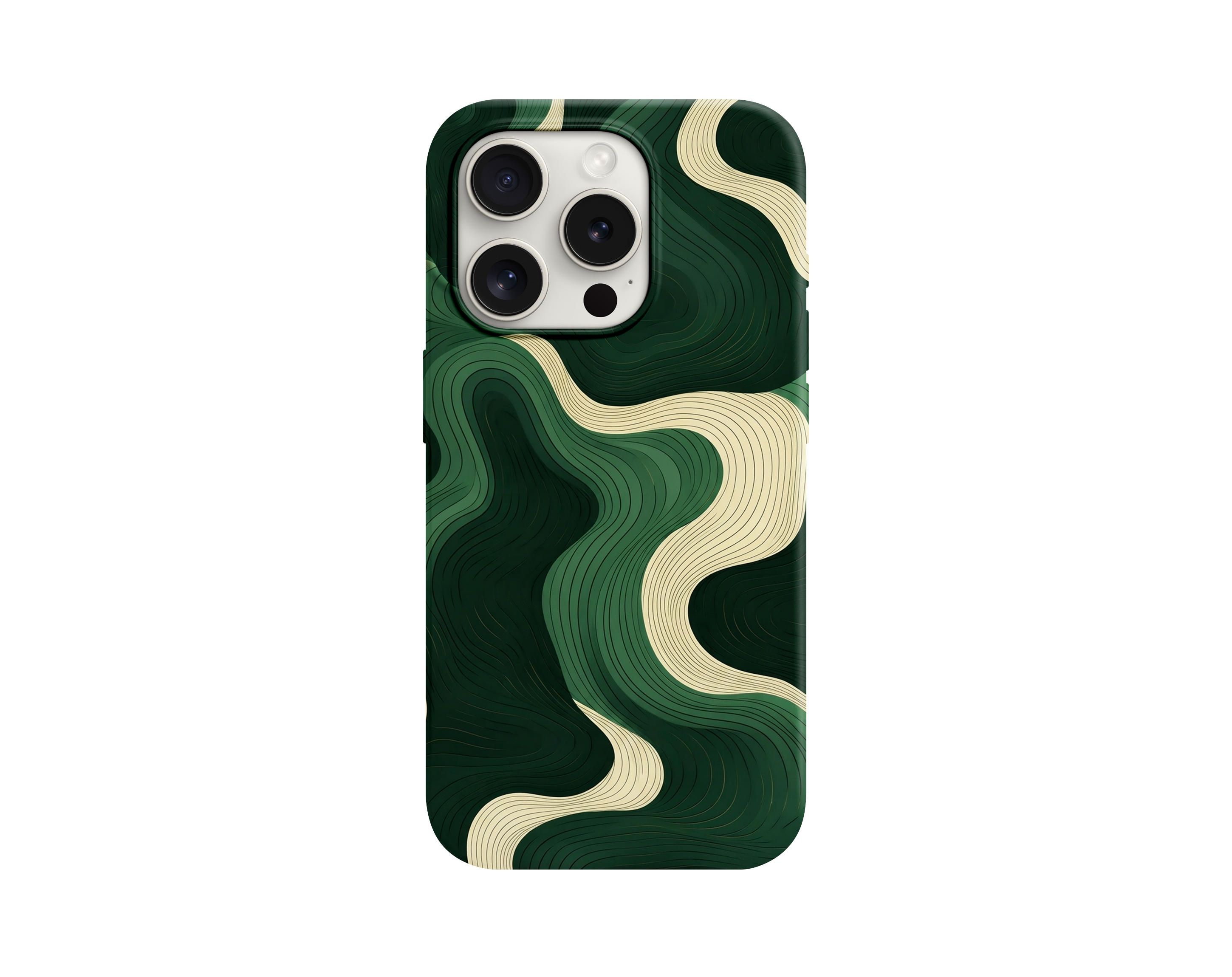 Soyut Topografik Çizgi Desenli Telefon Kılıfı
