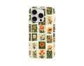 Vintage Posta Pulu ve Çiçek Desenli Telefon Kılıfı