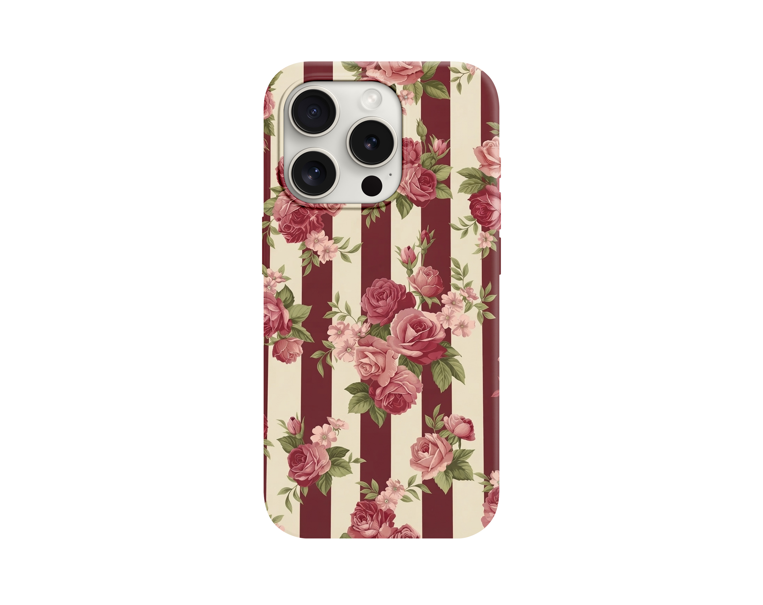 Retro Gül Motifli Estetik Telefon Kılıfı