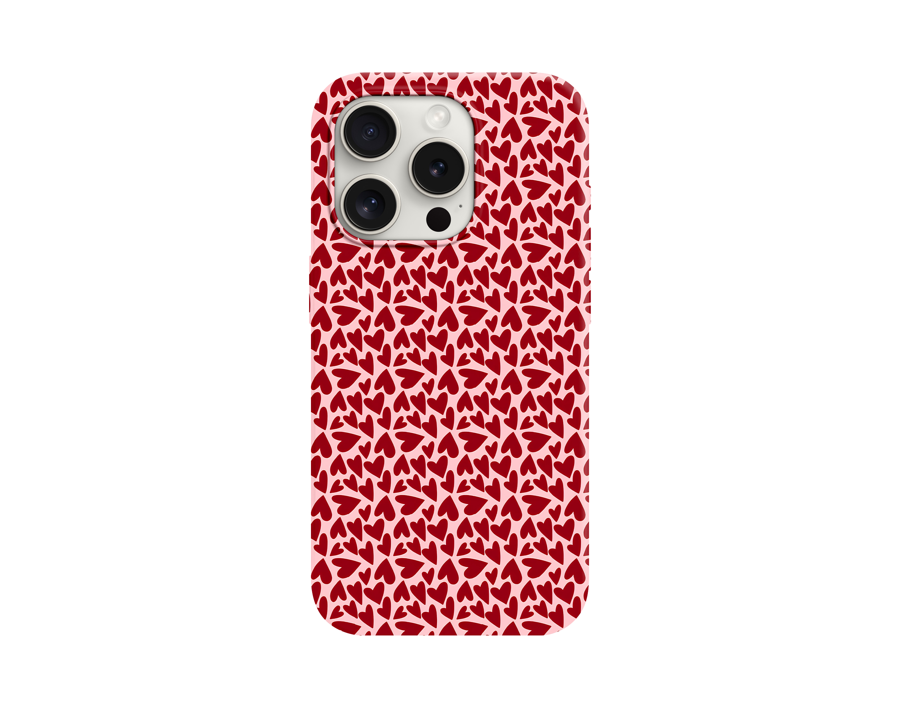 Minimalist Kalp Desenli Telefon Kılıfı