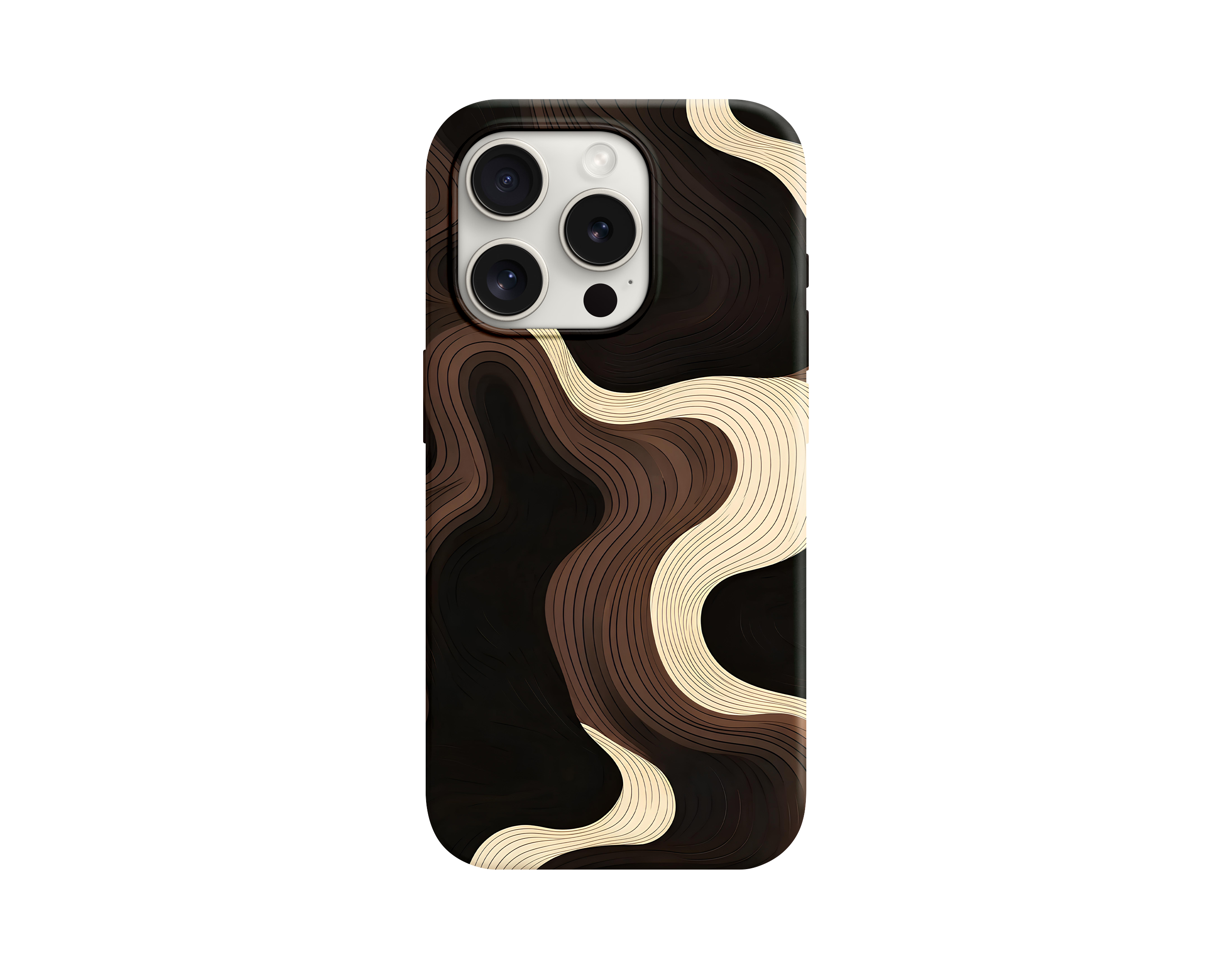 Minimalist Topoğrafya Desenli Telefon Kılıfı