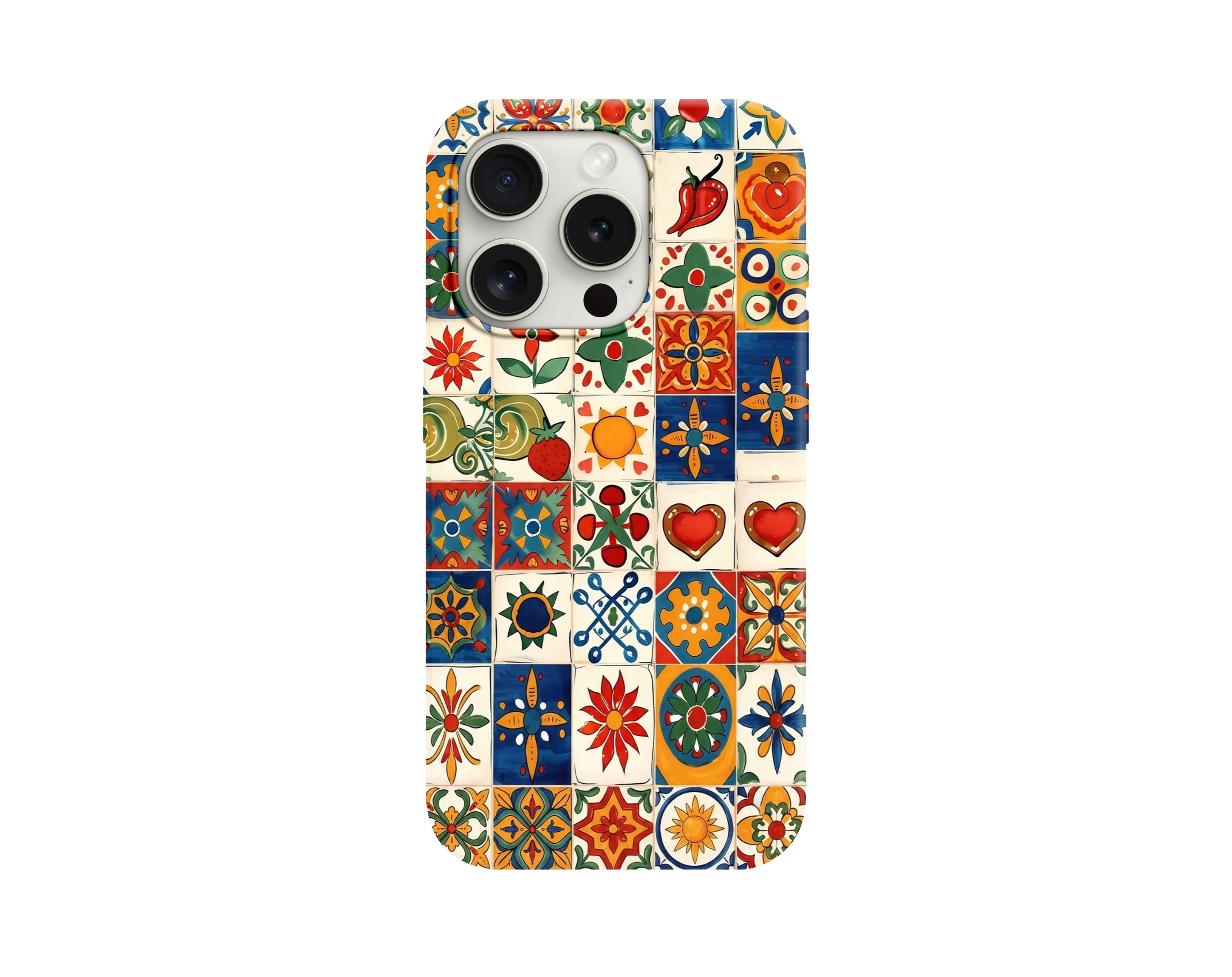 Otantik Fayans Desenli Telefon Kılıfı