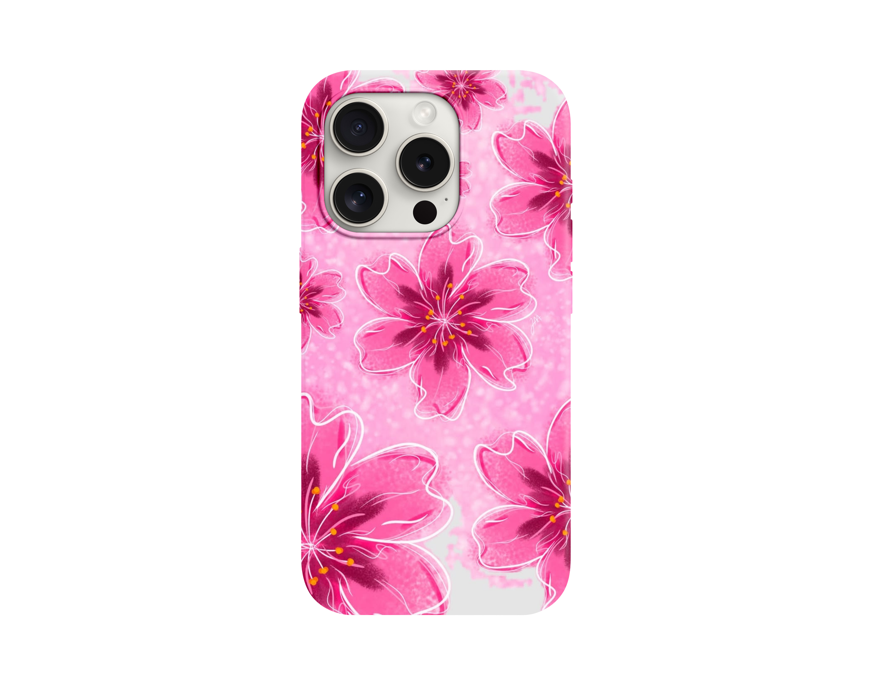 Floral Estetik Çiçekli Telefon Kılıfı