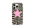 Yıldızlı Estetik Zebra Desenli Telefon Kılıfı