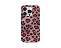 Pembe Pelüş Leopar Desenli Telefon Kılıfı