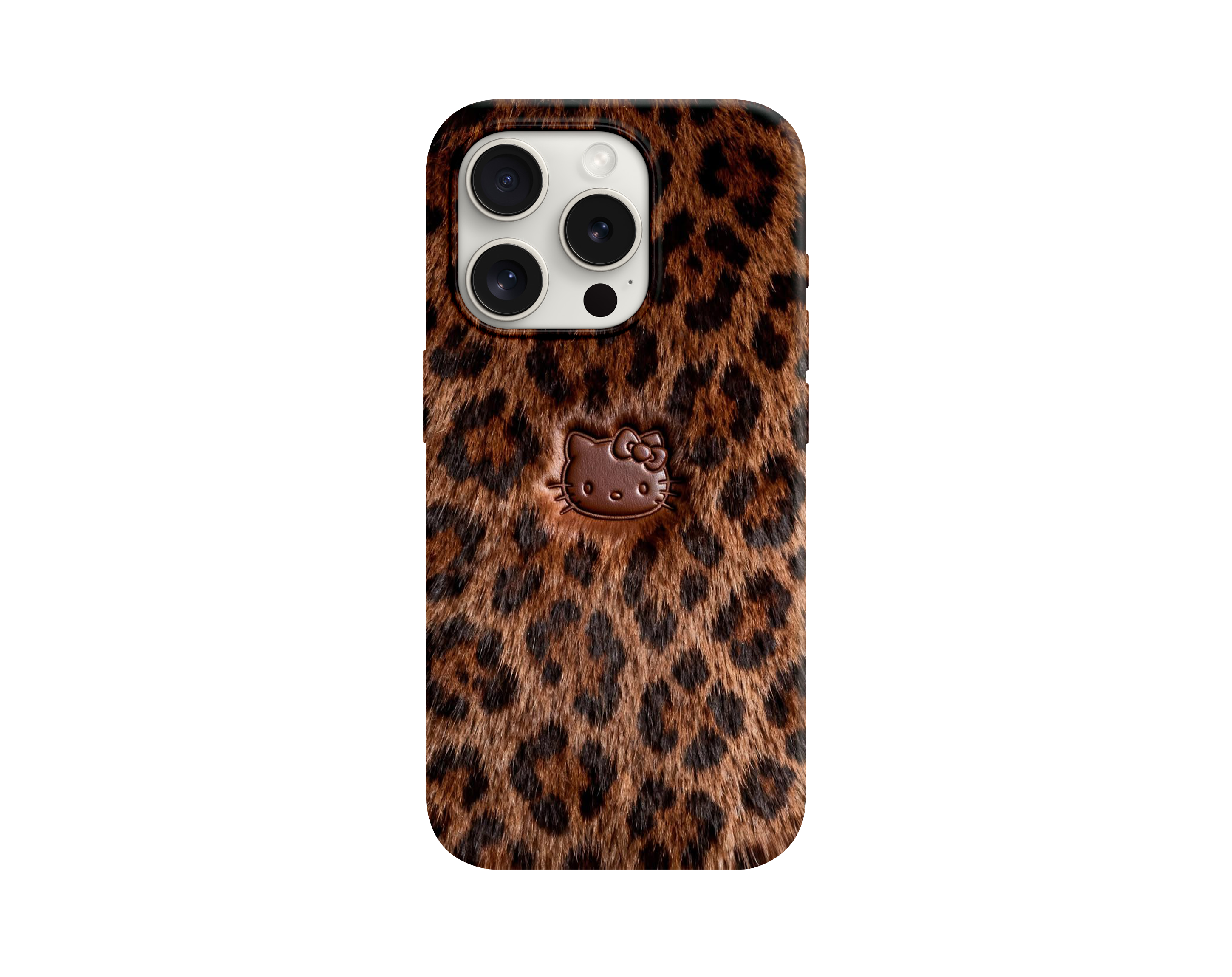 Hello Kitty ve Leopar Desenli Telefon Kılıfı