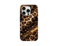 Altın Zincirli Leopar Desenli Telefon Kılıfı