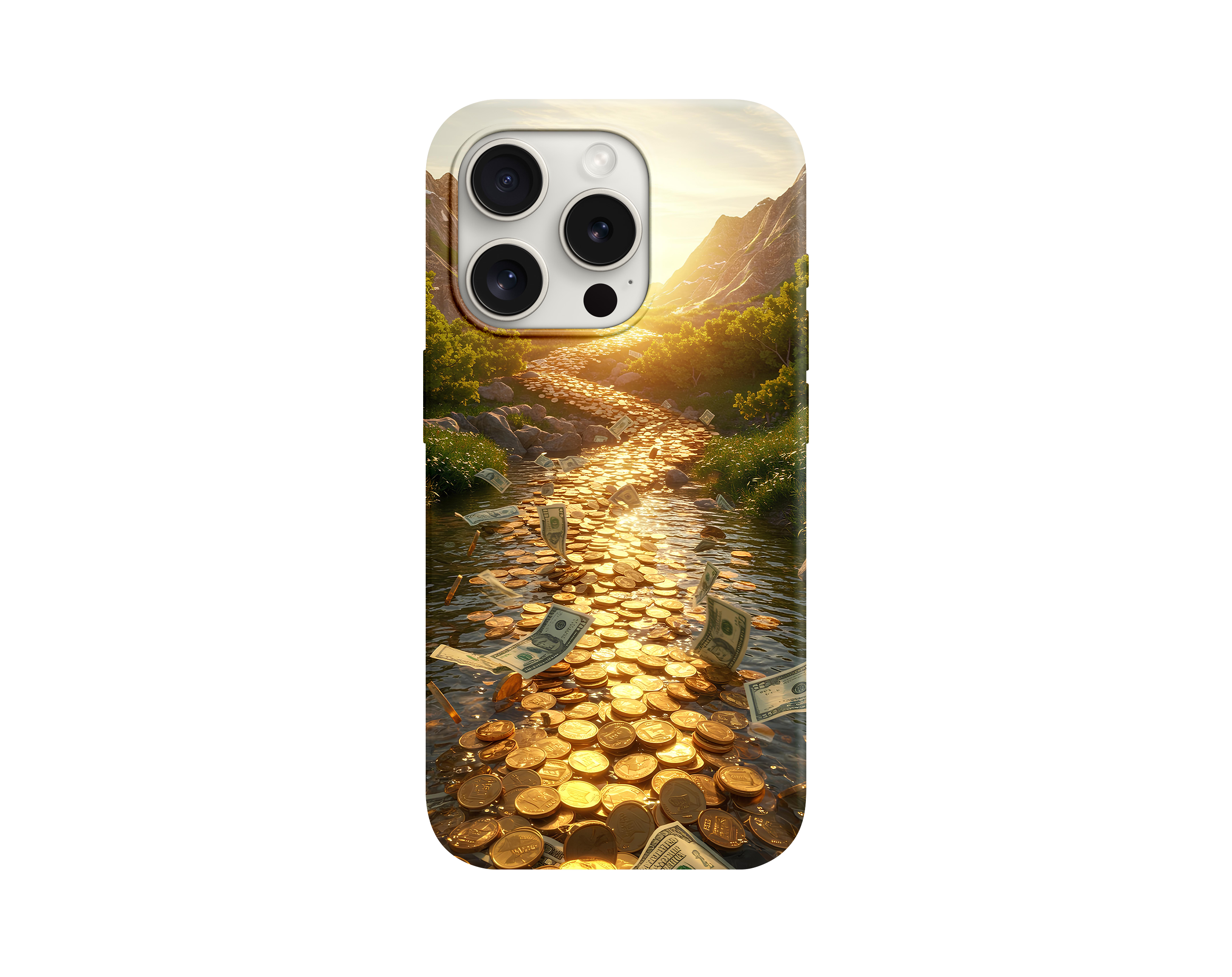 Cute Gold Coins Dolar Telefon Kılıfı