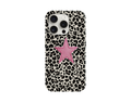 Leopar Desenli Pembe Yıldız Telefon Kılıfı
