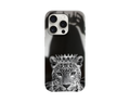 Taçlı Leopar Desenli Premium Telefon Kılıfı